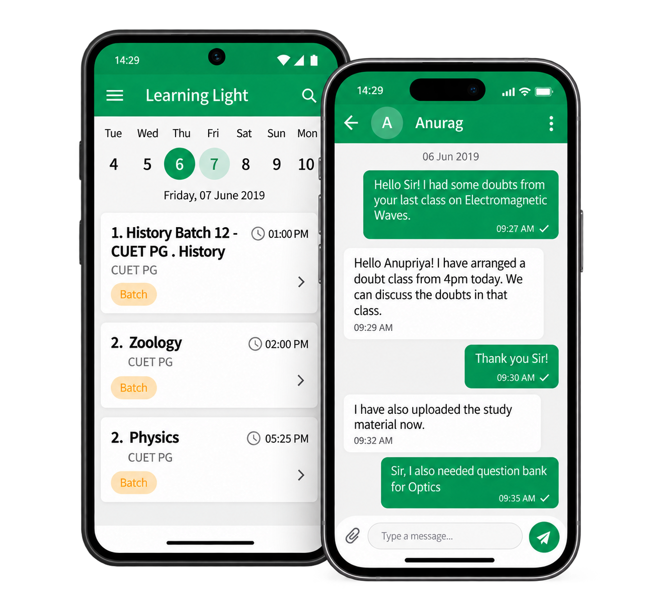 Enlearn Learning App Mockup